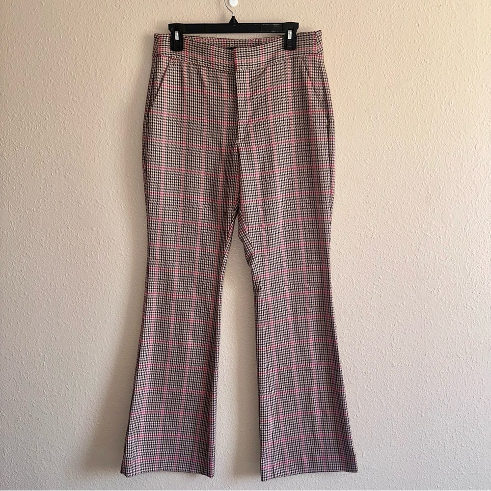 Banana Republic Women’s Tan Pants Houndstooth Bootcut Size 8 Professional Work